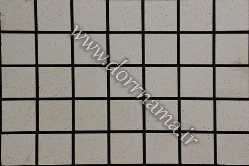  عکس نهم آجر پلاک نسوز سفید (دانه دار کد C301)